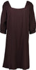 Chocolate coloured Square neck tunic dress with flared skirt Citizen Women