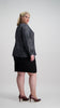 Back view woman with black pencil skirt with invisible zip Citizen Women 