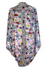 Front view of multicoloured geometric print shrug with long sleeve, Citizen Women