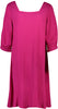 Square neck flared viscose dress in bright pink Citizen Women